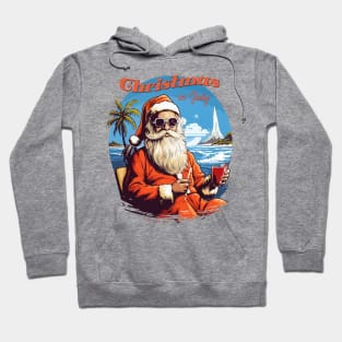 Santa's Vacation Vibes | "Christmas in July" Santa Tee Hoodie